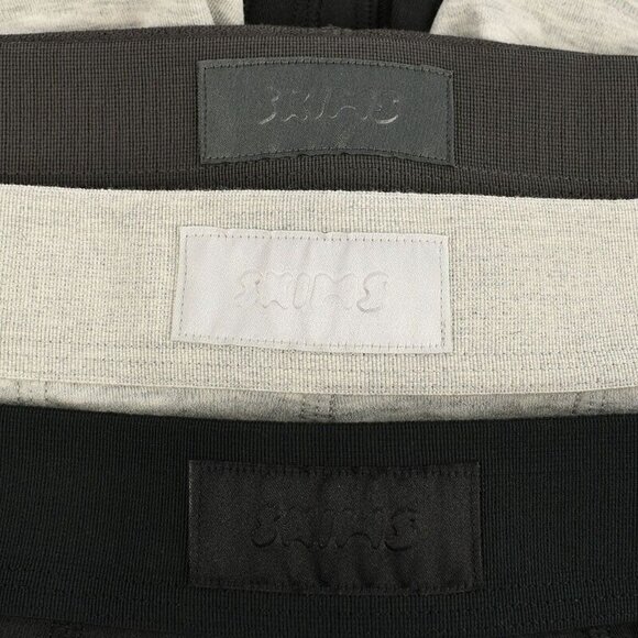 SKIMS 3 Pack Onyx Grey Cotton Blend 3" Boxer Brief Underwear MEDIUM NWT - Picture 3 of 5